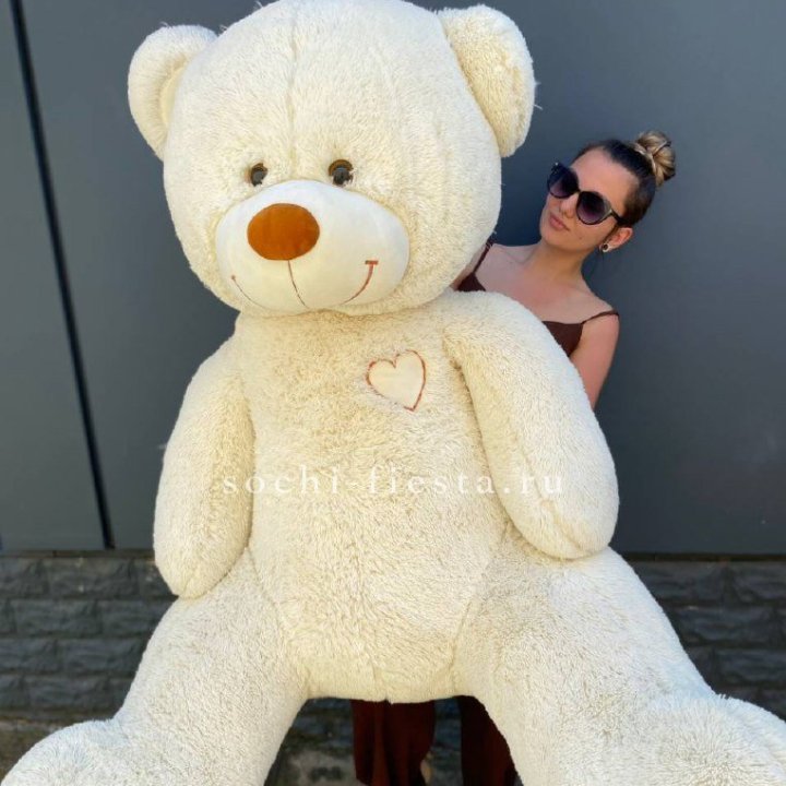 Белый плюшевый мишка большой в Архангельске