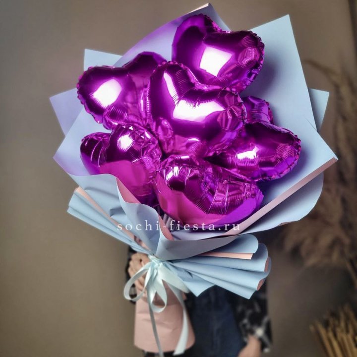 Букет из шаров сердец  в Архангельске