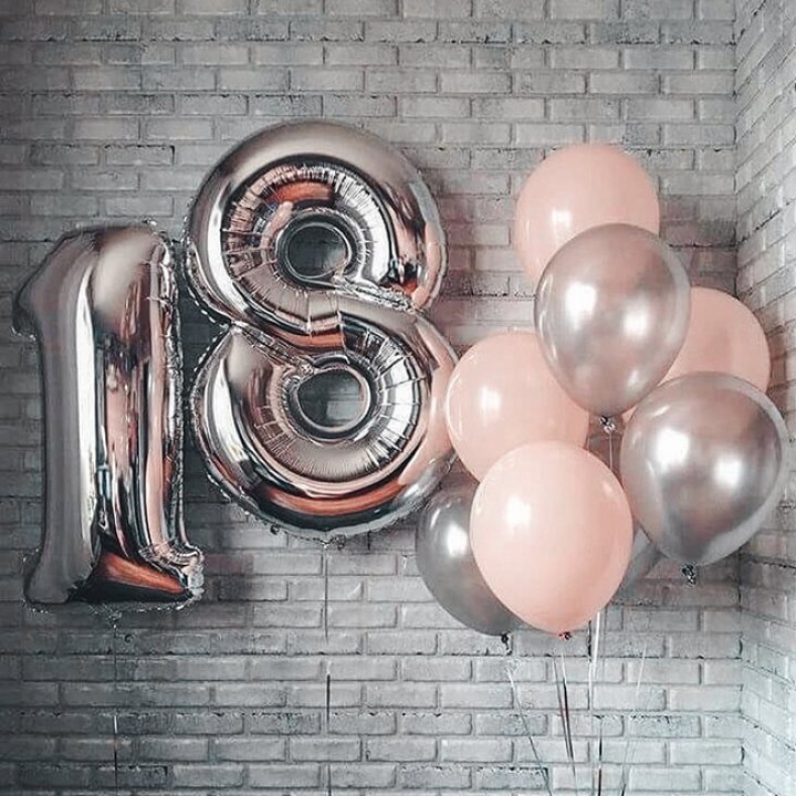 Фольгированный шар Серебряная Цифра в Архангельске