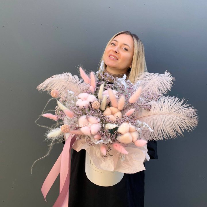 Авторский бокс с сухоцветами в Архангельске