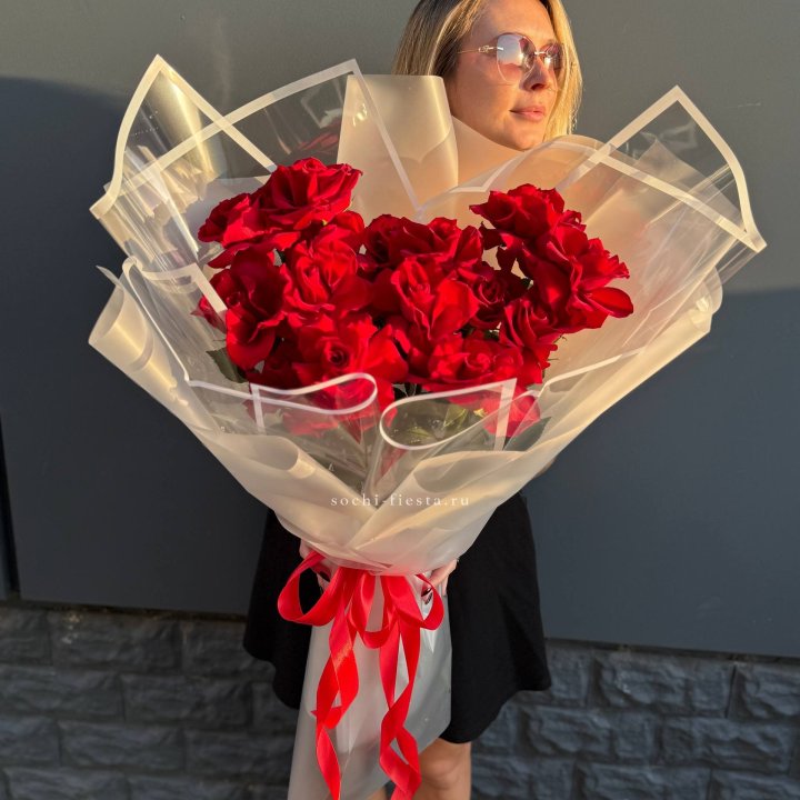  Букет  высоких роз 15 шт в Архангельске