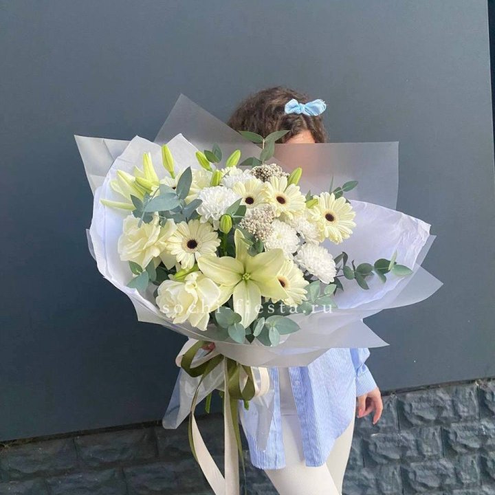 Букет с лилией и герберой в Архангельске