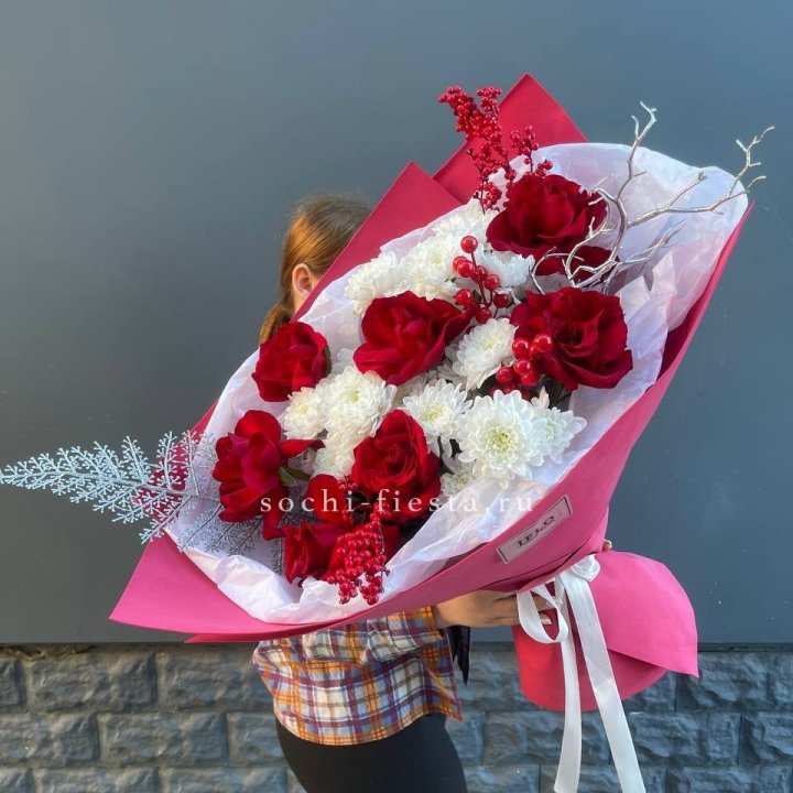 Букет "Яркая зима" в Архангельске