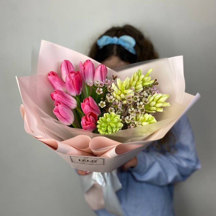  Дуо тюльпаны и гиацинты в Архангельске