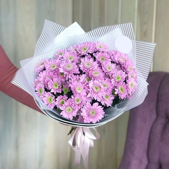 Букет розовых хризантем в Архангельске