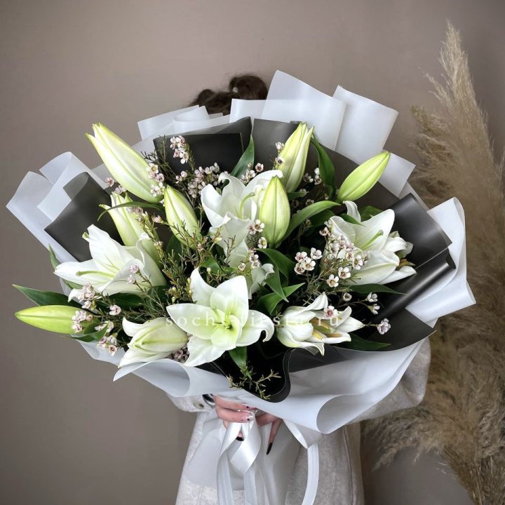 Букет лилий Снежная королева в Архангельске