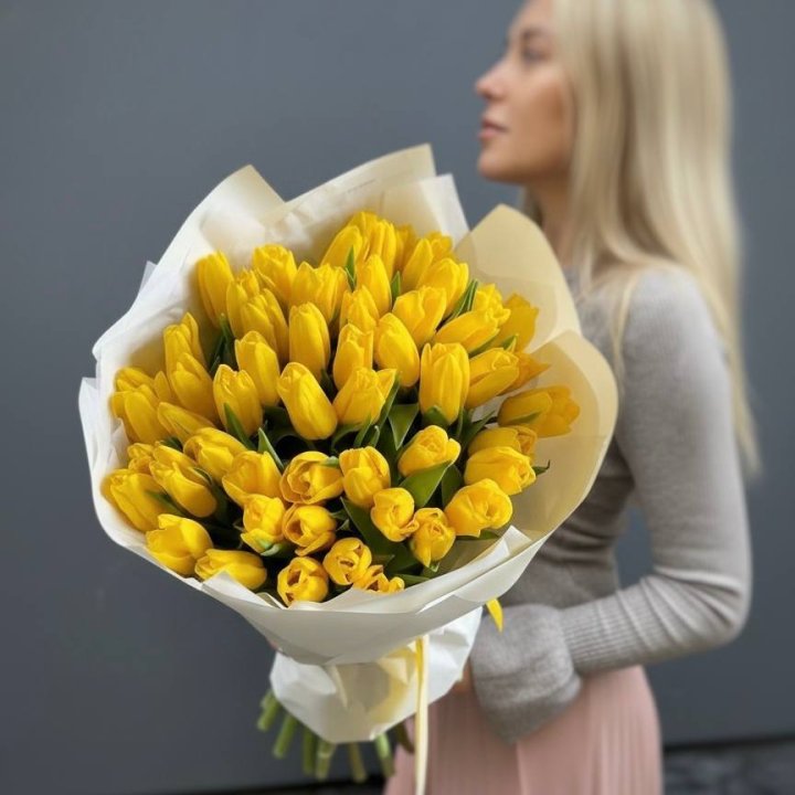 51 желтый тюльпан в Архангельске