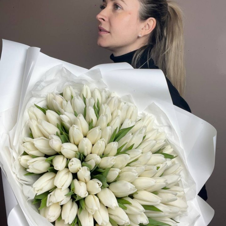 101 белый тюльпан №2 в Архангельске