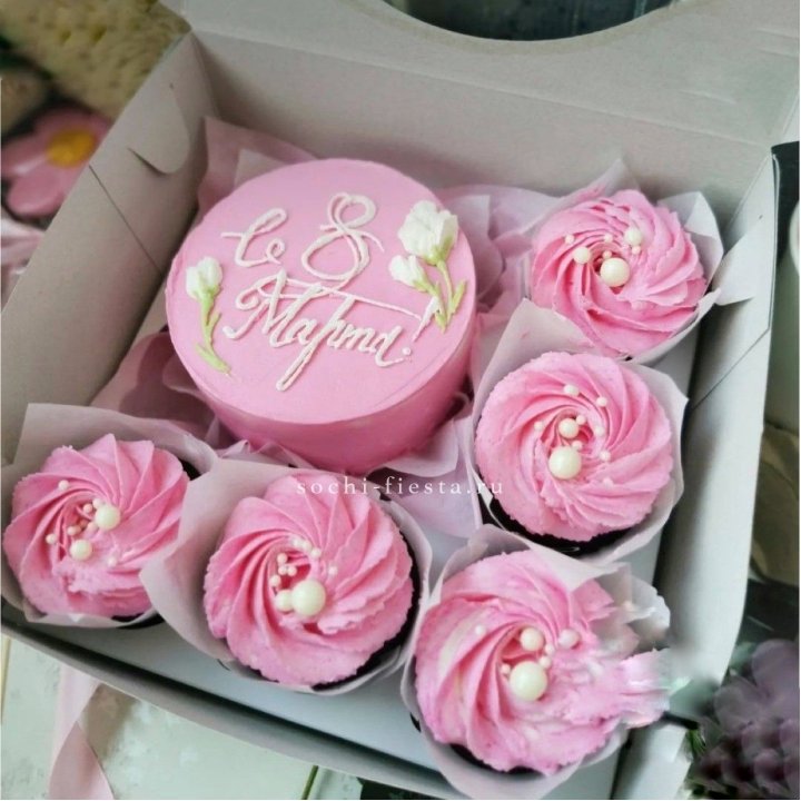 Капкейки и бенто-торт "8 марта!" в Архангельске