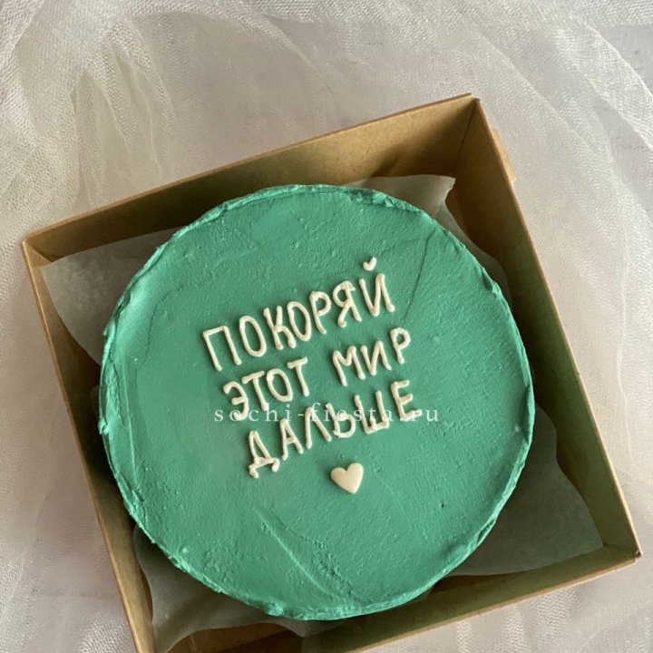 Бенто-торт "Покоряй этот мир" в Архангельске