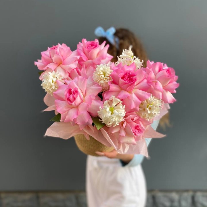 Дуо розы и гиацинты в Архангельске