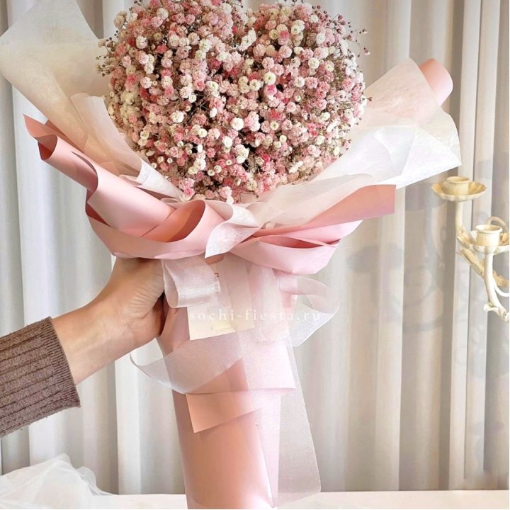 Сердце из гипсофилы  в Архангельске