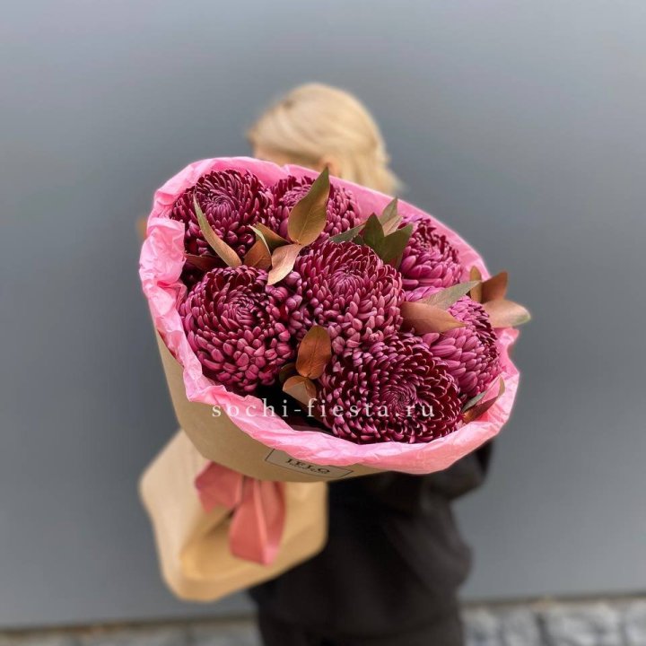 7 Хризантем Бигуди в золоте в Архангельске