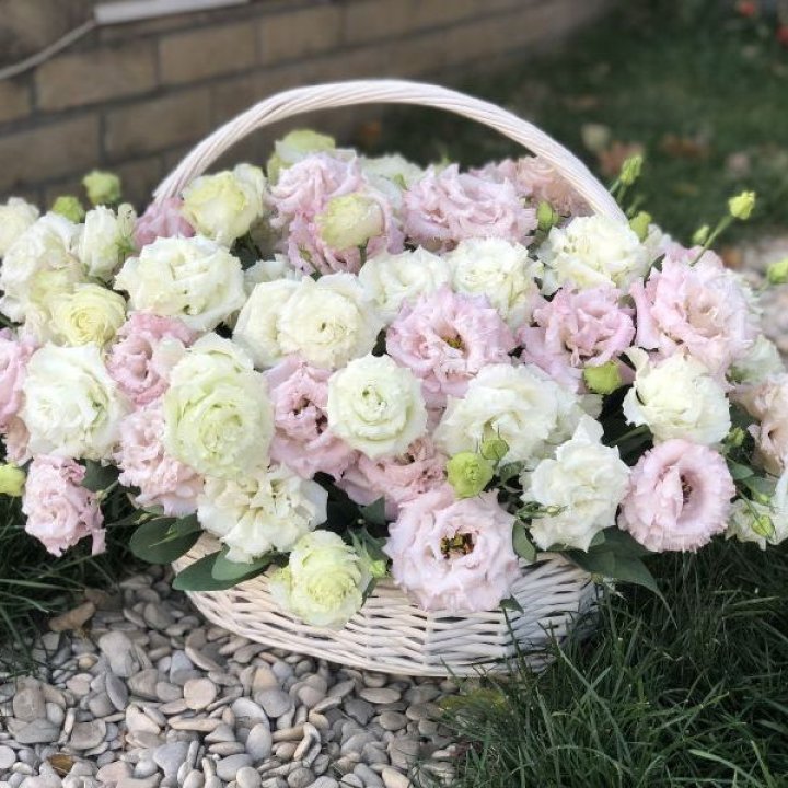 Корзина с эустомой в Архангельске