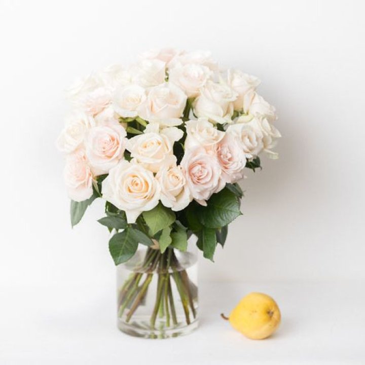 25 кремовых роз в Архангельске