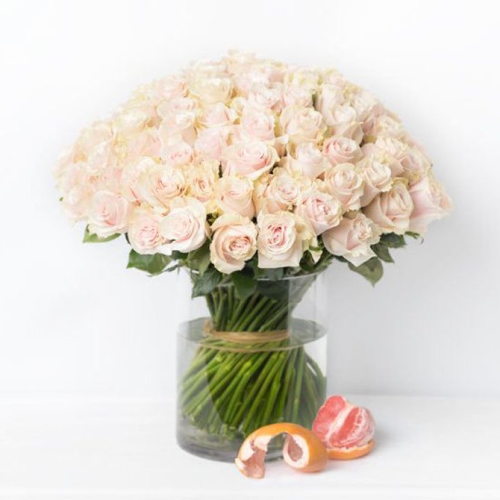 101 кремовая роза в Архангельске