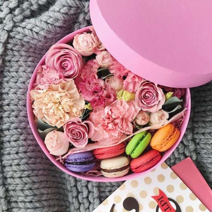 Цветочный бокс пинк в Архангельске