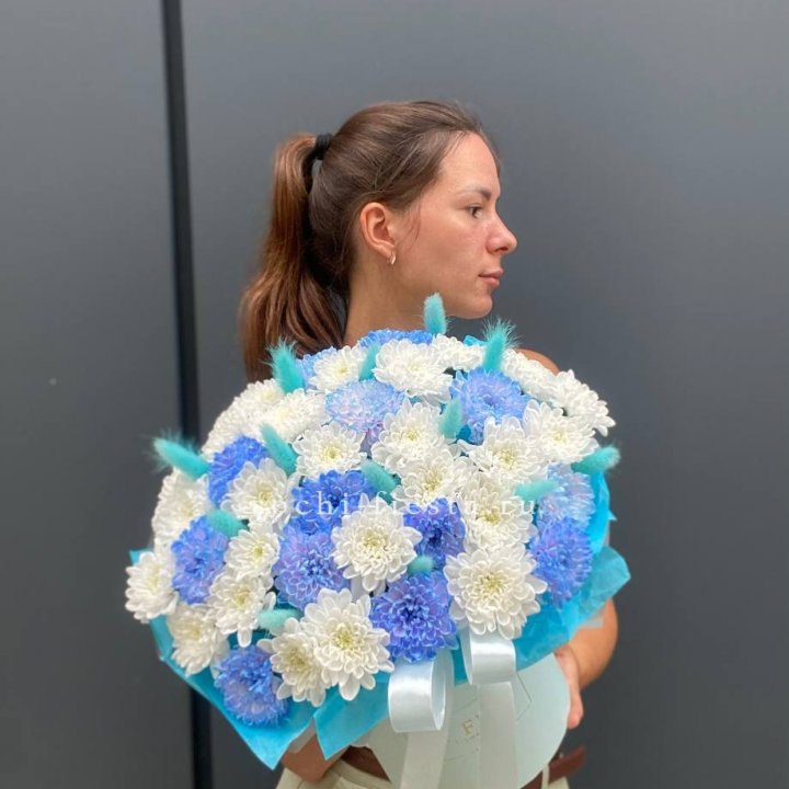  Коробочка  хризантем и лагуруса в Архангельске