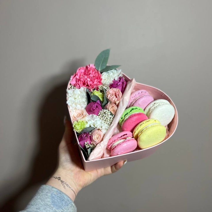 Дуо цветы и макаронсы в Архангельске