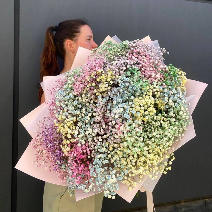 Пышный букет из гипсофил  в Архангельске