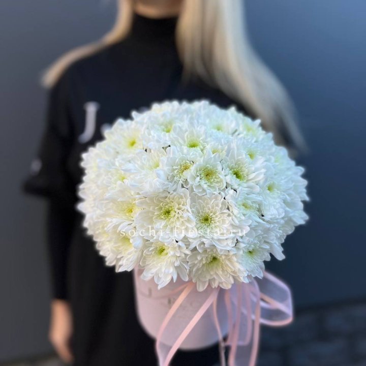 Коробка с хризантемами №1 в Архангельске