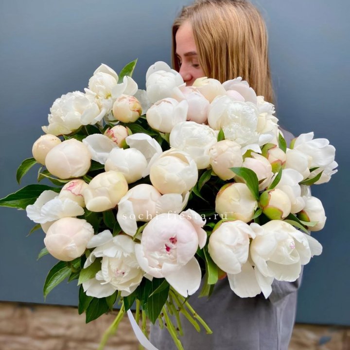 Охапка пионов в Архангельске