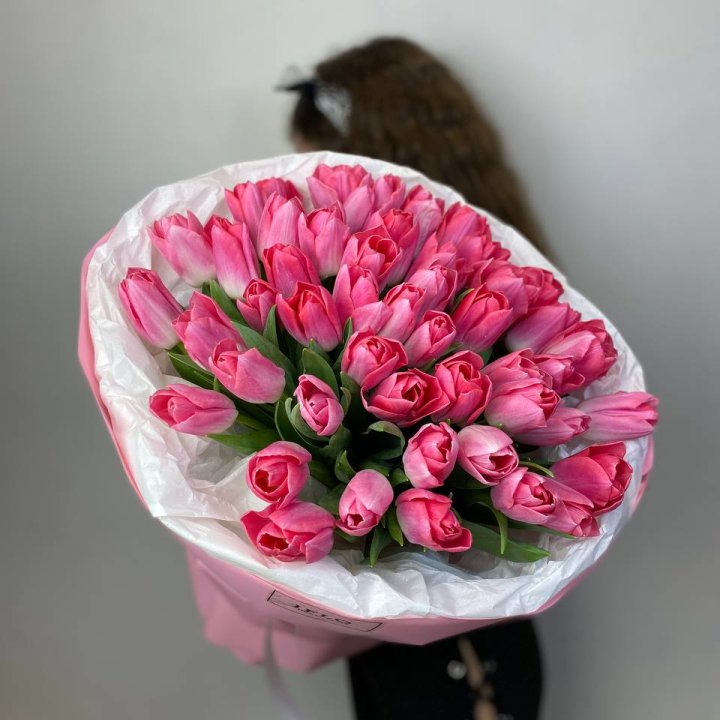 51 розовый тюльпан "Рози" в Архангельске