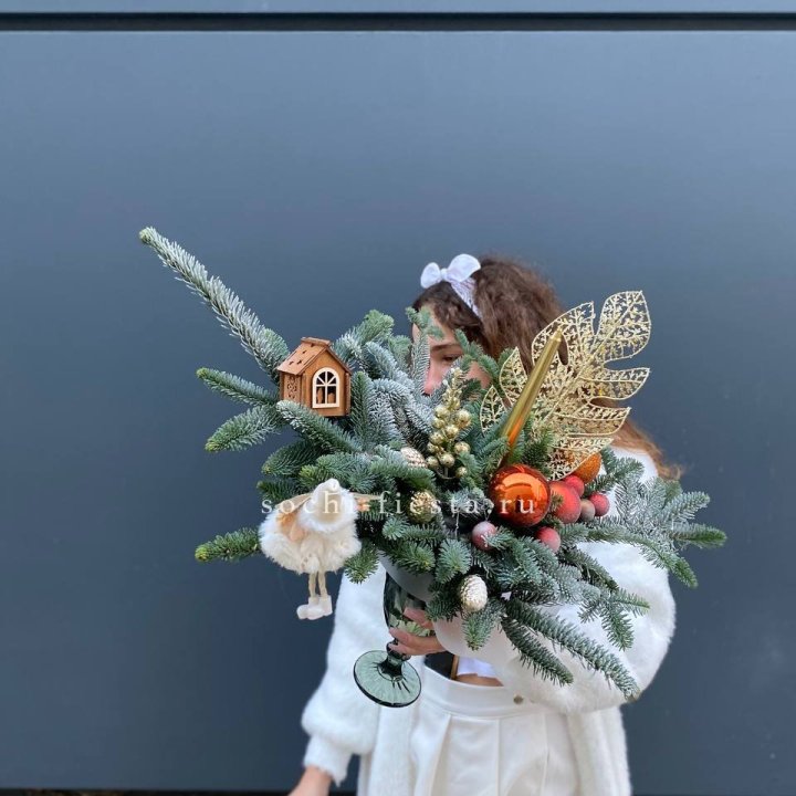 Композиция в бокале огненная  в Архангельске