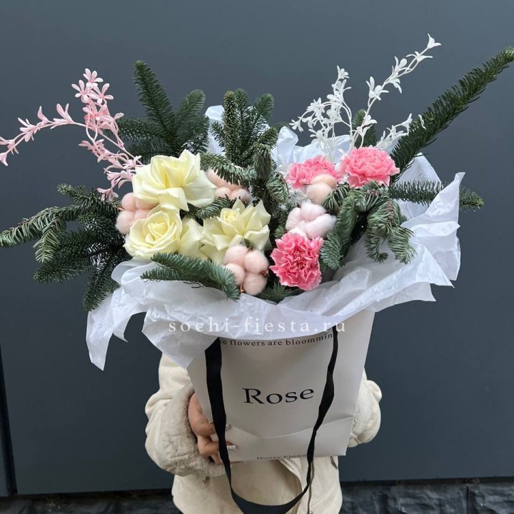 Цветочная сумка с нобилисом в Архангельске