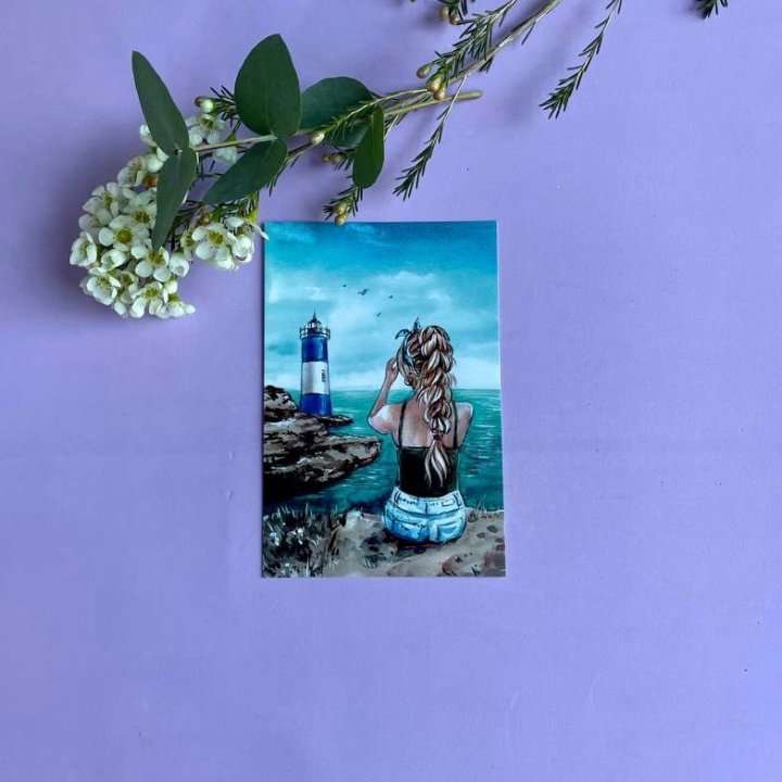 Открытка к букету "Океан" в Архангельске