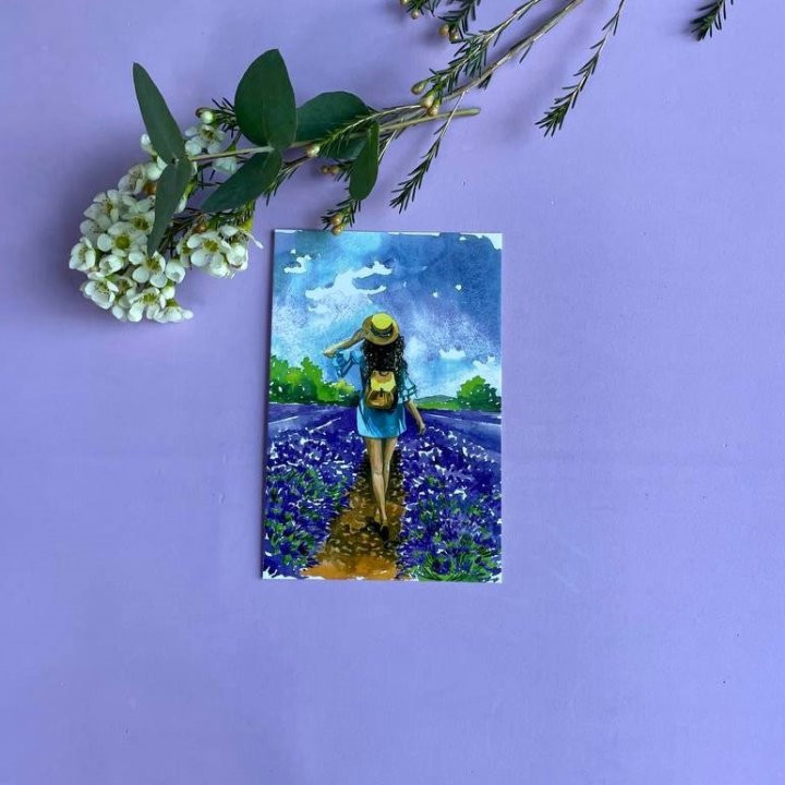 Открытка к букету "Цветочная дорога" в Архангельске