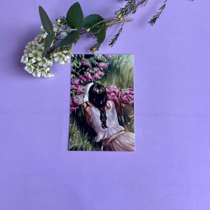 Открытка к букету "Среди пионов" в Архангельске