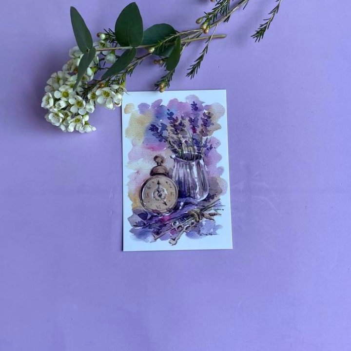 Открытка к букету "Часы" в Архангельске
