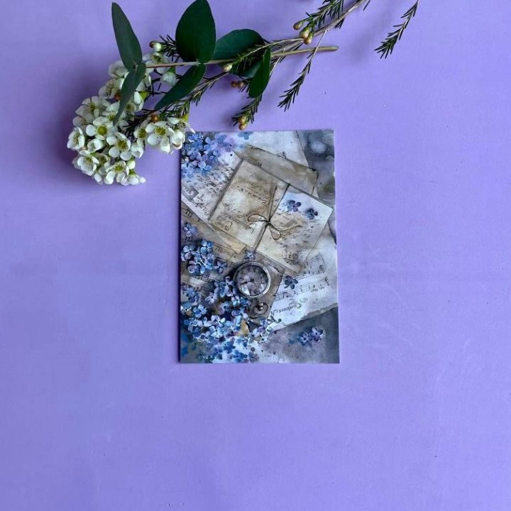 Открытка к букету "Время" в Архангельске