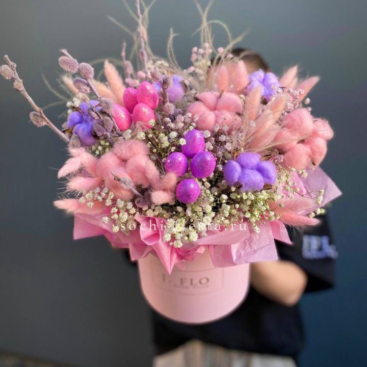 Сухоцветы в коробке  в Архангельске