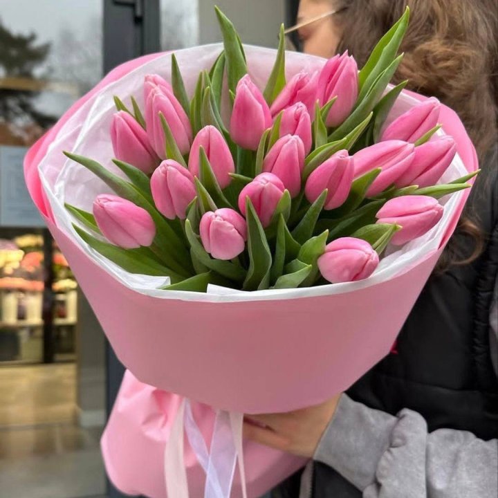  19 розовых тюльпанов в Архангельске