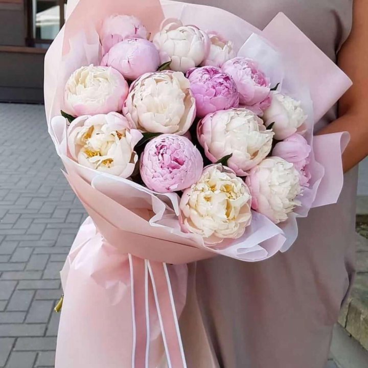 Букет пионов "Маршмелоу" в Архангельске