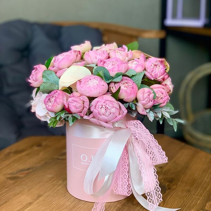 Композиция с пионами №1 в Архангельске