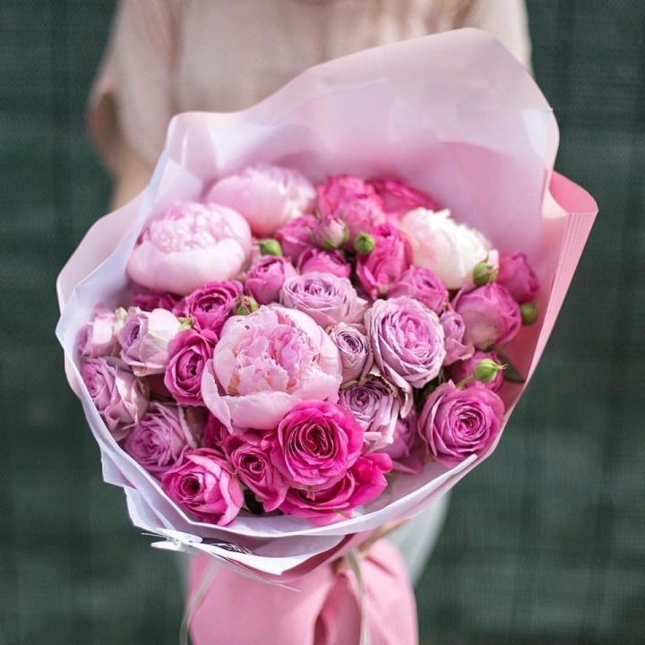 Букет с пионами "Леси" в Архангельске