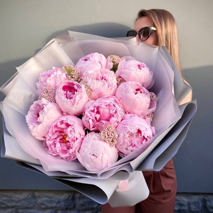 Букет с пионами "Стайл" в Архангельске