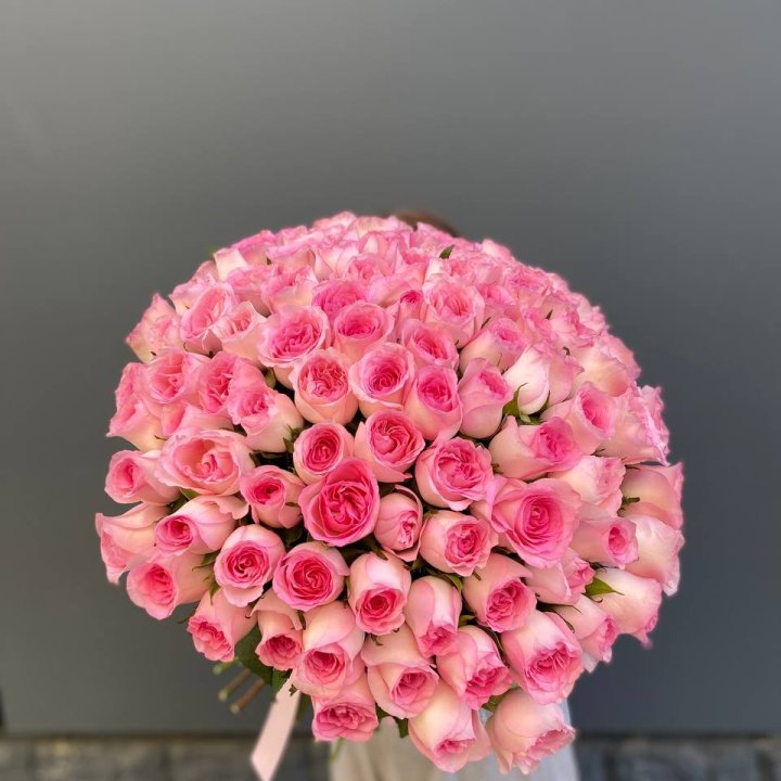 101 розовая роза в Архангельске