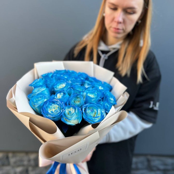 Букет синих роз блю логан в Архангельске