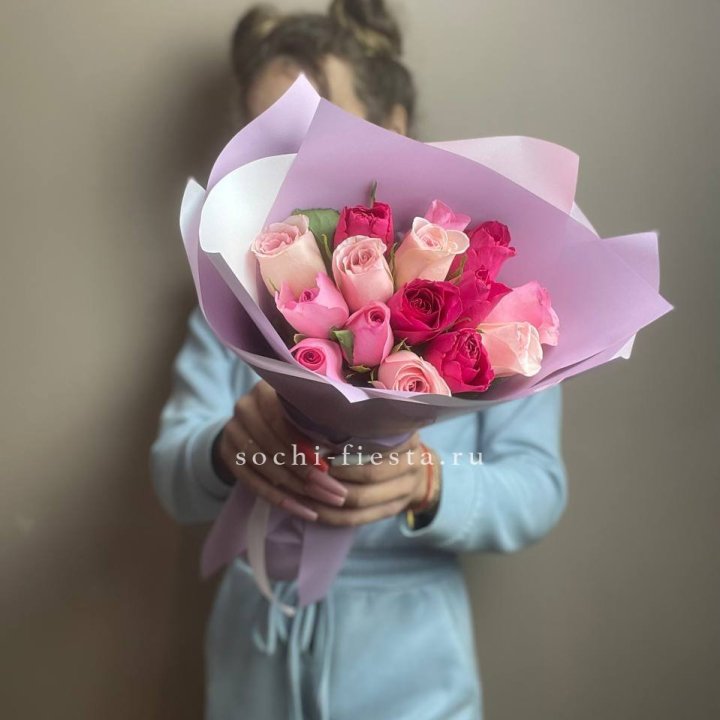 Букет из 15 роз Микс (Кения) в Архангельске