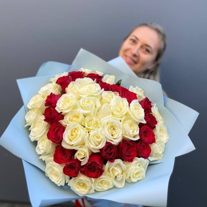 51 роза "Сердце" в Архангельске