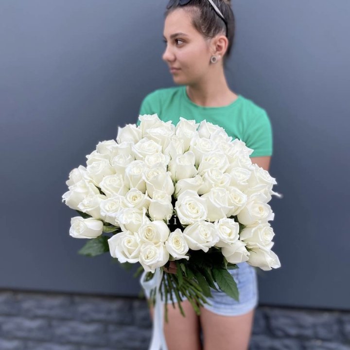 51 белая роза в Архангельске