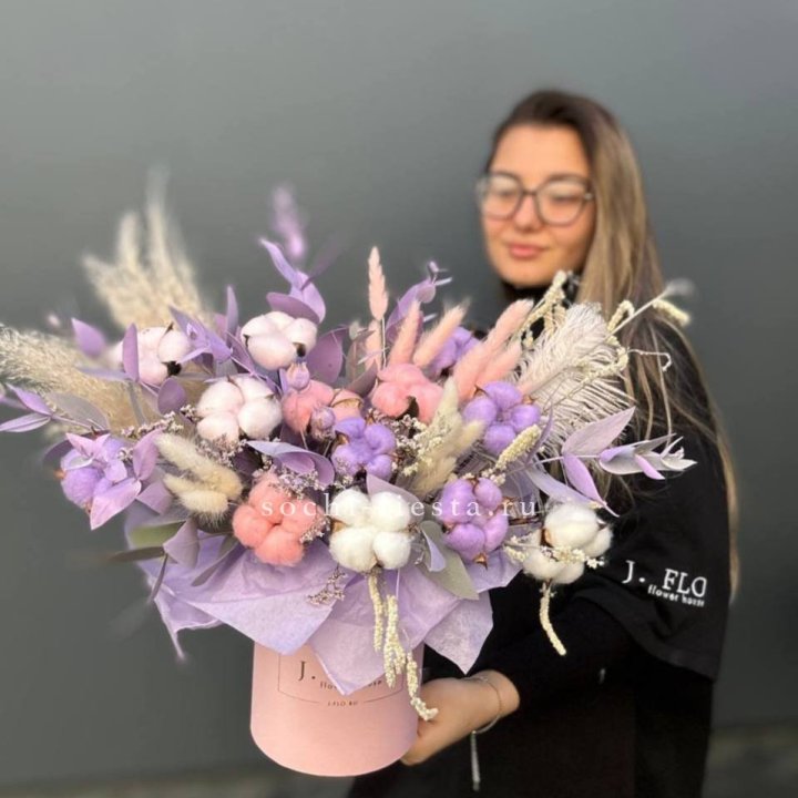 Авторский бокс с сухоцветами №4 в Архангельске