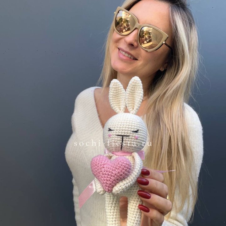 Зайка с сердцем ручной работы в Архангельске