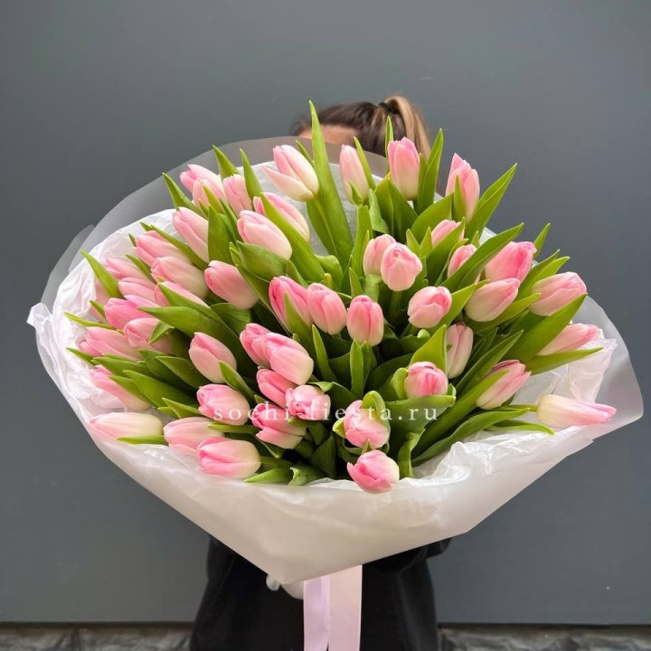Букет тюльпанов нежно-розовых в Архангельске